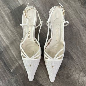 Vintage Chanel sling back heels